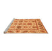 Sideview of Machine Washable Abstract Orange Modern Area Rugs, wshabs3726org