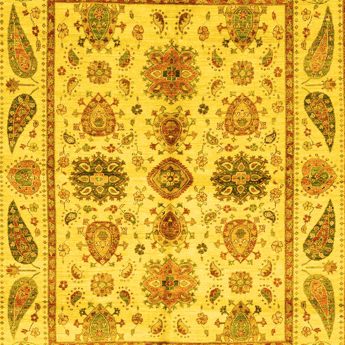 Machine Washable Abstract Yellow Modern Rug, wshabs3726yw