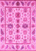 Machine Washable Abstract Pink Modern Rug, wshabs3726pnk