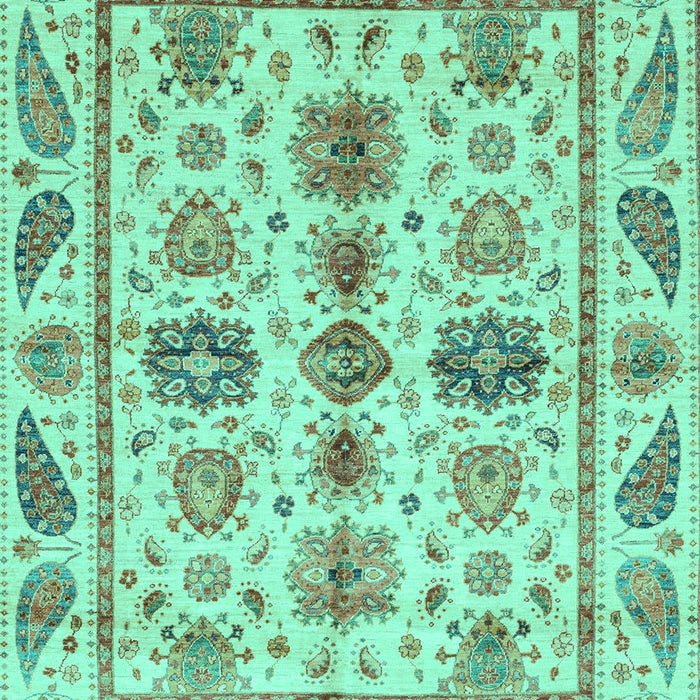 Machine Washable Abstract Turquoise Modern Area Rugs, wshabs3726turq
