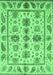 Machine Washable Abstract Emerald Green Modern Area Rugs, wshabs3726emgrn