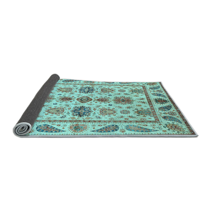 Sideview of Abstract Light Blue Modern Rug, abs3726lblu