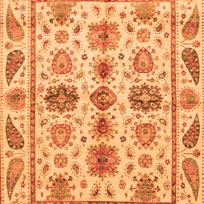 Abstract Orange Modern Rug, abs3726org