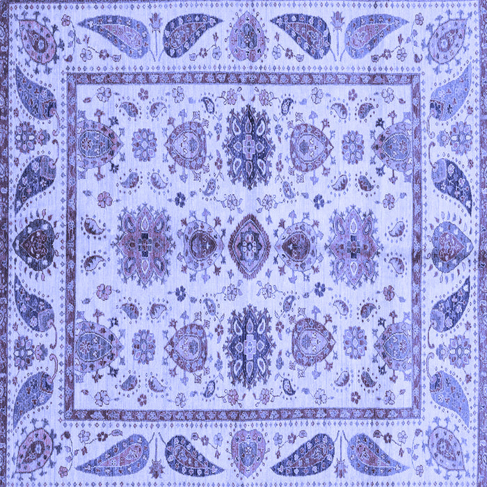 Square Abstract Blue Modern Rug, abs3726blu