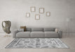 Machine Washable Abstract Gray Modern Rug in a Living Room,, wshabs3726gry