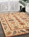 Machine Washable Abstract Chocolate Brown Rug in a Family Room, wshabs3726