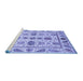 Sideview of Machine Washable Abstract Blue Modern Rug, wshabs3726blu