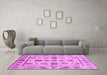 Machine Washable Abstract Purple Modern Area Rugs in a Living Room, wshabs3726pur