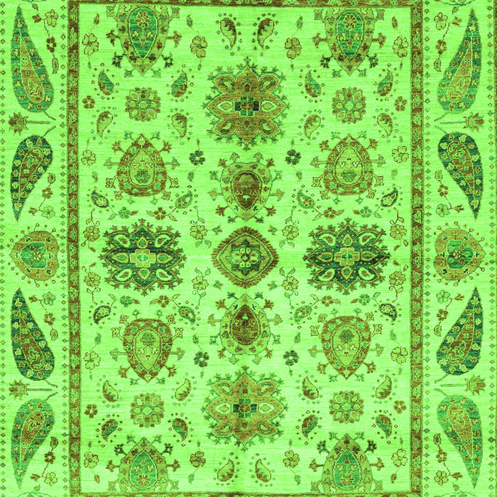 Machine Washable Abstract Green Modern Area Rugs, wshabs3726grn