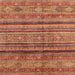 Square Abstract Bronze Brown Southwestern Rug, abs3727