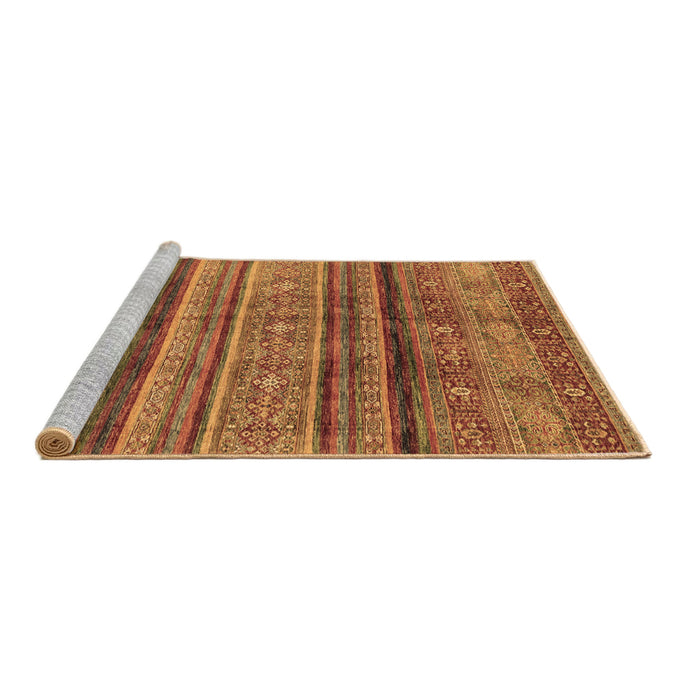 Sideview of Machine Washable Southwestern Brown Country Rug, wshabs3727brn