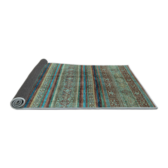 Sideview of Southwestern Light Blue Country Rug, abs3727lblu