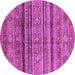 Round Southwestern Purple Country Rug, abs3727pur