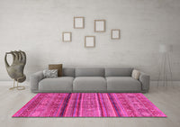 Machine Washable Southwestern Pink Country Rug, wshabs3727pnk