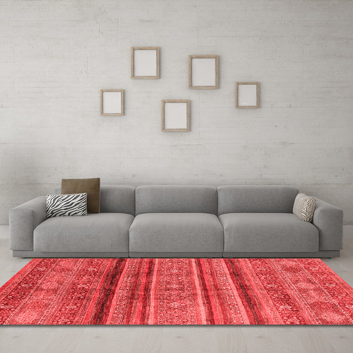 Country Red Washable Rugs