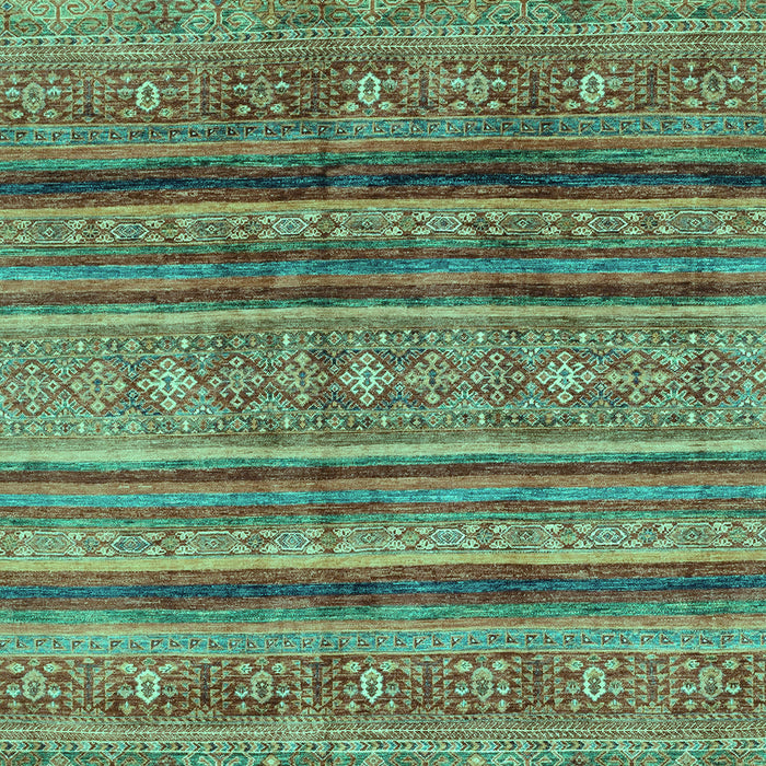 Machine Washable Southwestern Turquoise Country Area Rugs, wshabs3727turq