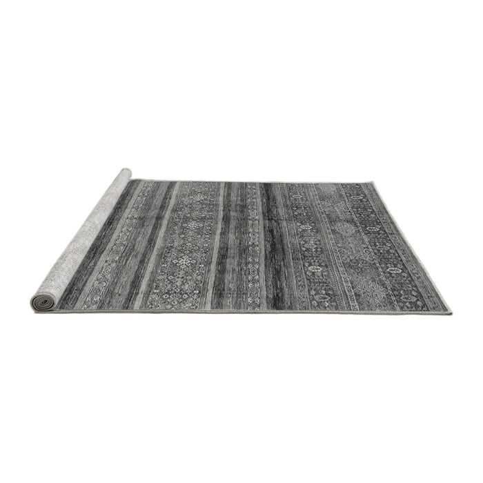 Sideview of Machine Washable Southwestern Gray Country Rug, wshabs3727gry