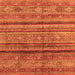 Square Machine Washable Southwestern Orange Country Area Rugs, wshabs3727org