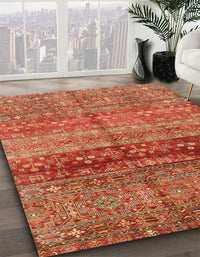 Abstract Orange Modern Rug, abs3728