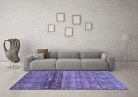 Machine Washable Abstract Blue Modern Rug, wshabs3728blu