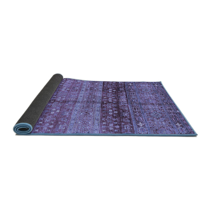 Sideview of Abstract Blue Modern Rug, abs3728blu