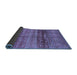 Sideview of Abstract Blue Modern Rug, abs3728blu