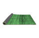 Sideview of Abstract Emerald Green Modern Rug, abs3728emgrn