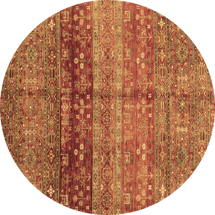 Round Machine Washable Abstract Brown Modern Rug, wshabs3728brn