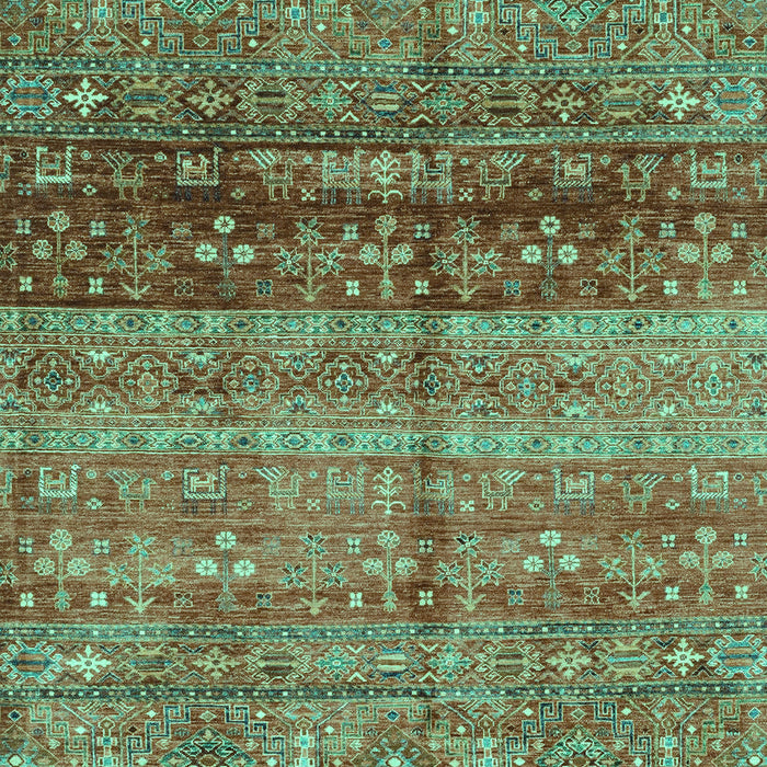 Machine Washable Abstract Turquoise Modern Area Rugs, wshabs3728turq