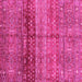 Square Abstract Pink Modern Rug, abs3728pnk