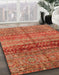 Abstract Orange Modern Rug in Family Room, abs3728