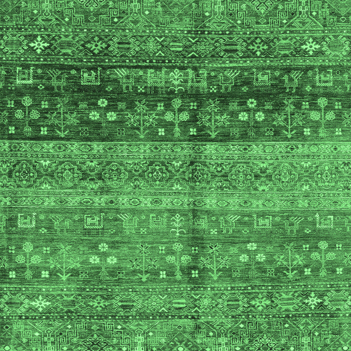 Machine Washable Abstract Emerald Green Modern Area Rugs, wshabs3728emgrn