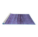 Sideview of Machine Washable Abstract Blue Modern Rug, wshabs3728blu