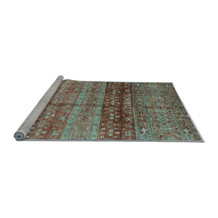 Sideview of Machine Washable Abstract Light Blue Modern Rug, wshabs3728lblu