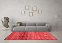 Machine Washable Abstract Red Modern Rug, wshabs3728red