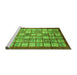 Sideview of Machine Washable Abstract Green Modern Area Rugs, wshabs3729grn