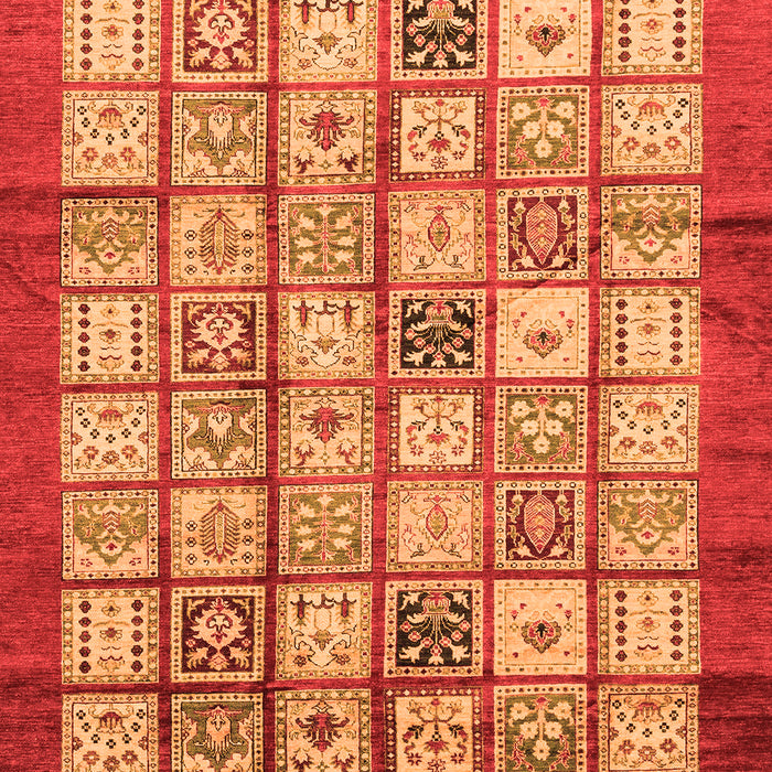 Machine Washable Abstract Orange Modern Area Rugs, wshabs3729org