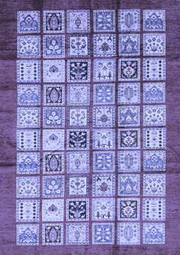Abstract Blue Modern Rug, abs3729blu