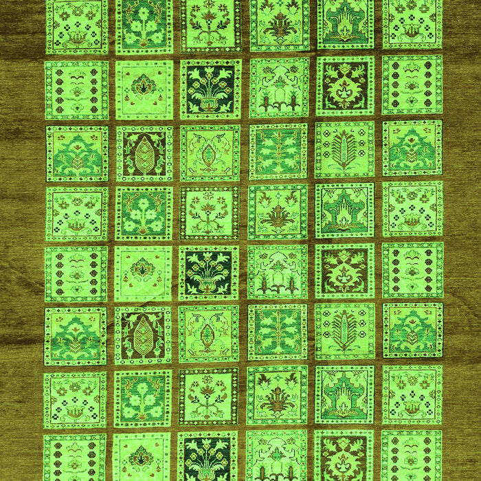 Abstract Green Modern Rug, abs3729grn