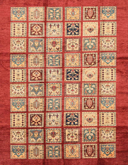 Abstract Red Modern Rug, abs3729