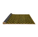 Sideview of Abstract Yellow Modern Rug, abs372yw