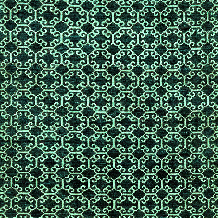 Machine Washable Abstract Turquoise Modern Area Rugs, wshabs372turq