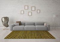 Machine Washable Abstract Yellow Modern Rug, wshabs372yw