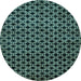 Round Abstract Light Blue Modern Rug, abs372lblu