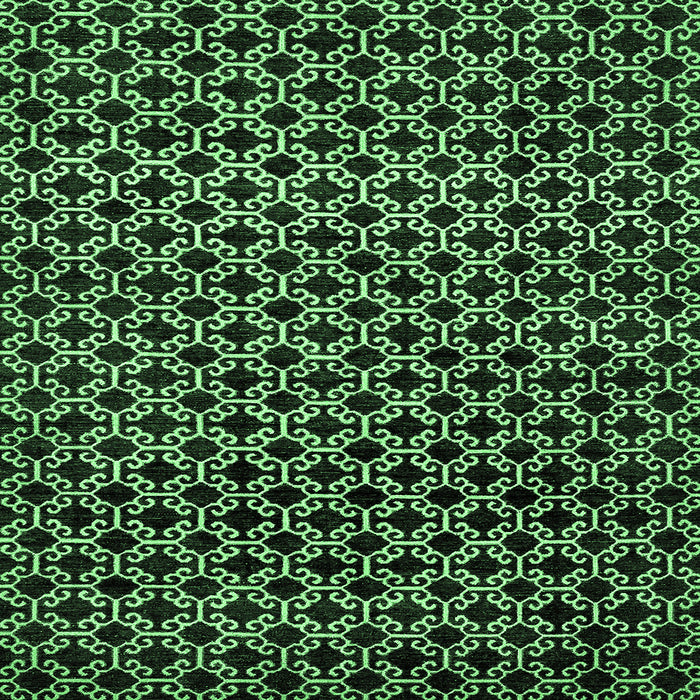 Square Abstract Emerald Green Modern Rug, abs372emgrn