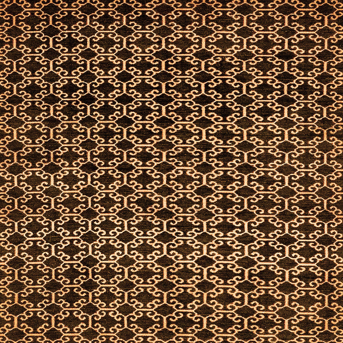 Square Abstract Orange Modern Rug, abs372org