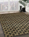 Machine Washable Abstract Brass Green Rug in a Family Room, wshabs372