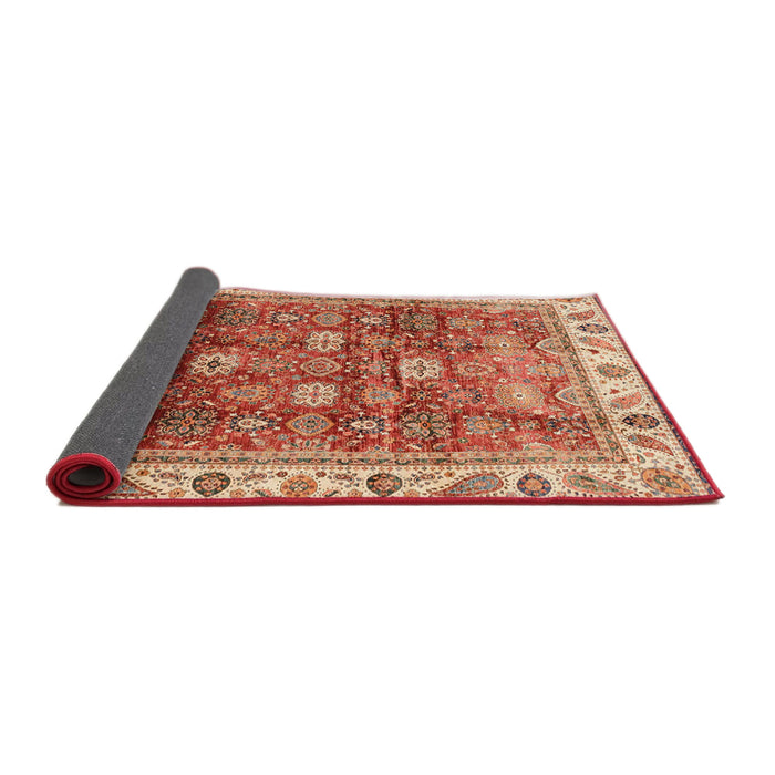 Sideview of Abstract Red Modern Rug, abs3730