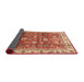 Sideview of Abstract Red Modern Rug, abs3730