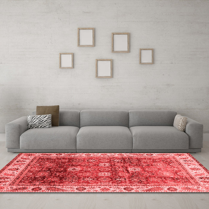 Modern Red Washable Rugs